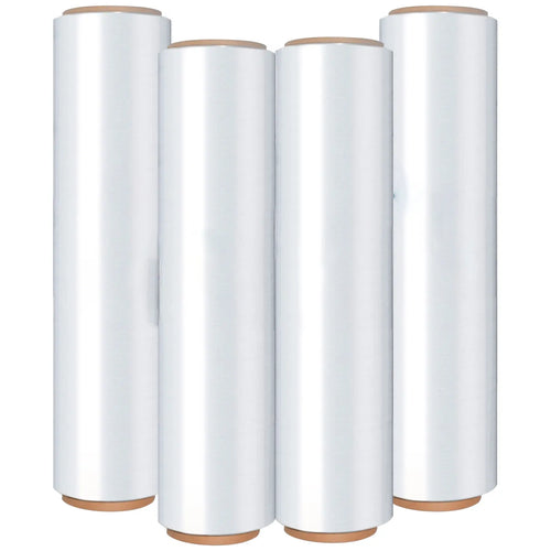 18 Inch Clear Stretch Wrap Film – 1500ft, 80 Gauge | Bulk Pallet Film for Warehouse & High-Volume Shipping (4 Rolls) 我的商店